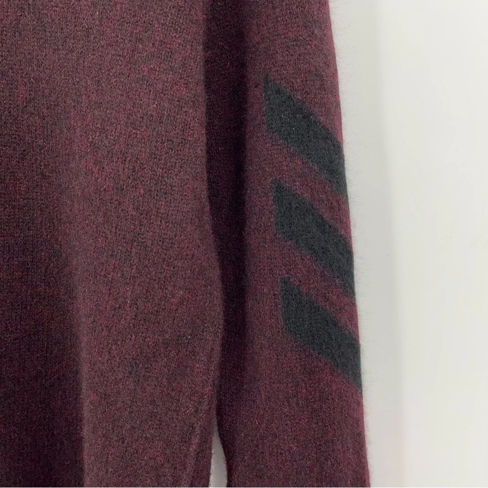 Zadig & Voltaire M Kennedy Cashmere 0327 Crewneck Sweater burgundy medium men
